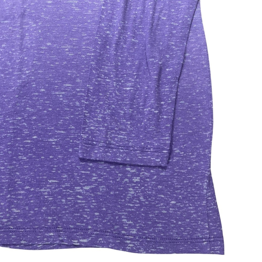 XL Earth Yoga Purple Ombre Lattice Back Organic Cotton Long Sleeve Athleisure - Picture 2 of 7